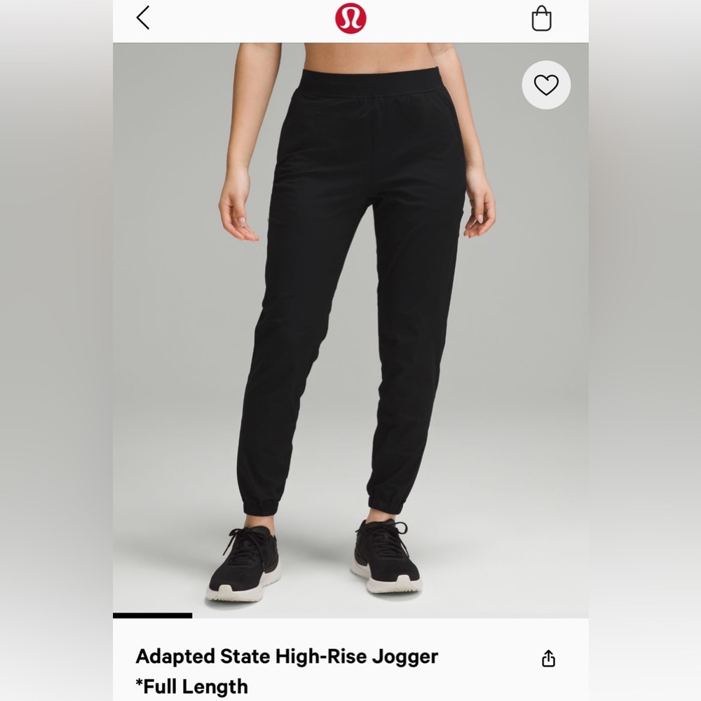lululemon athletica Black High-Rise Jogger